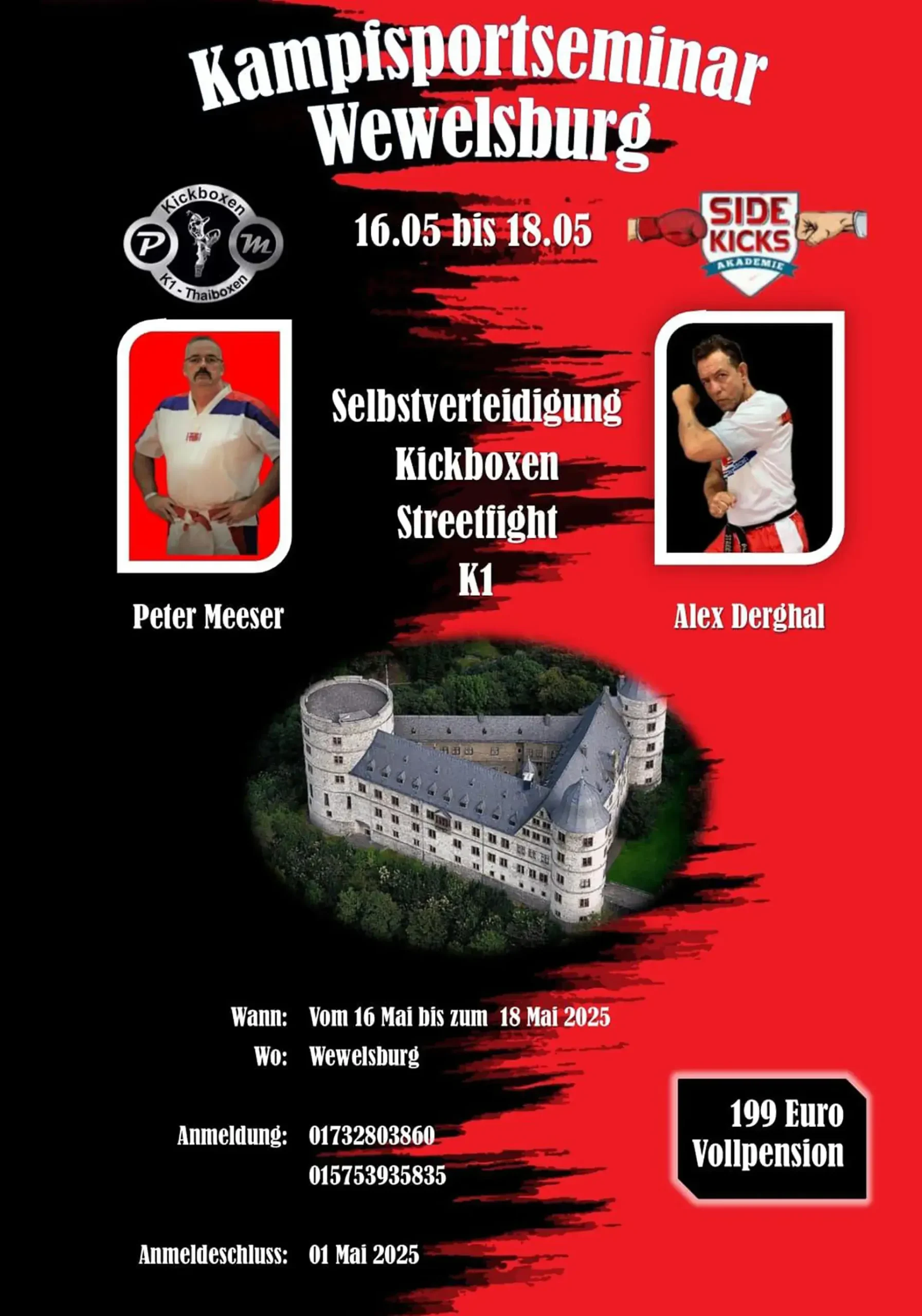 Kampfsportseminar auf der Wewelsburg vom 16 bis 18 Mai 2025